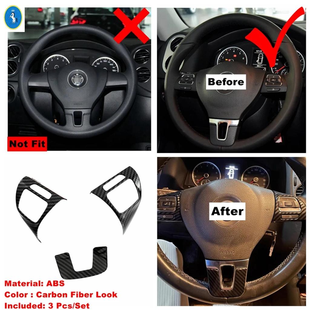 Voor VW Tiguan MK1 2008 2009 2010 2011 2012 2013 2014 2015 ABS Auto Styling Stuurwiel Bodemframe ABS Accessoires Afdekking Sierlijst