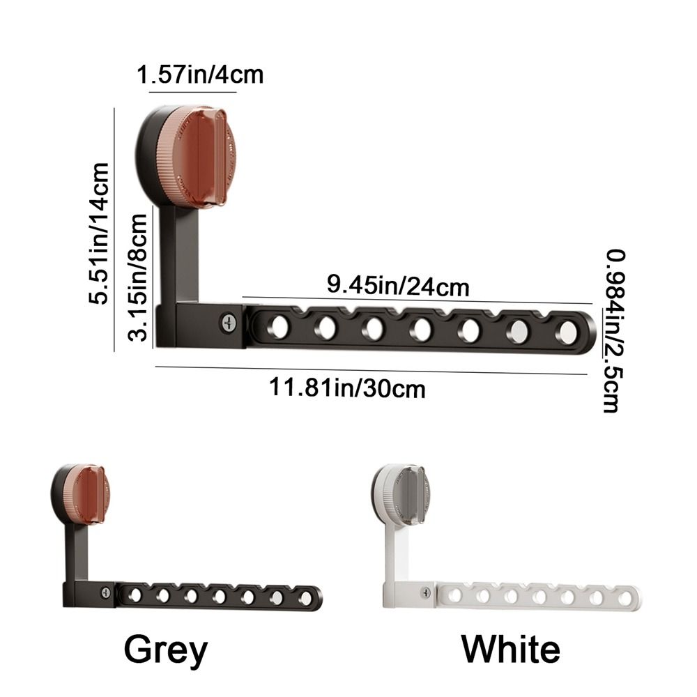 Wall Mounted Suction Cup Clothes Drying Rack Aluminum Laundry Hanger Clothes Rack  for Home