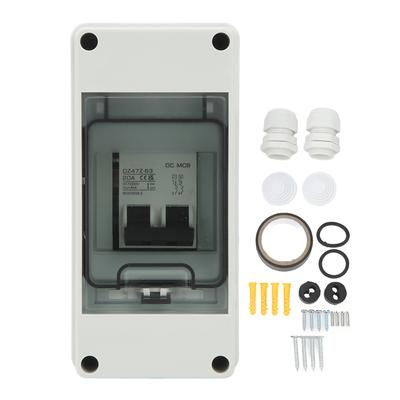 2P PV System DC Mini-Leistungsschalter mit Kasten IP65 Wasserdicht Solar-PV-Trennschalter DC1000V 20A