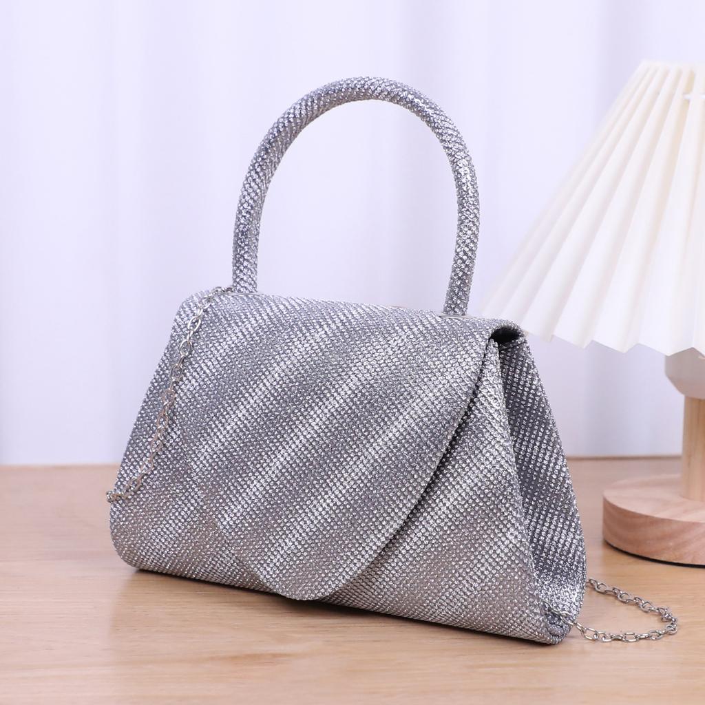 Rhinestone PU Tote Formal Evening Bag Lady Purse Elegant Wedding Party Clutches Female Cocktail Crossbody Shoulder Bag