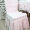 Korean Lace Tablecloth Garden Fresh Pink Bow Home Diningtable Cloth Rectangular European Wedding Decor Cloth Custom Chair Cover