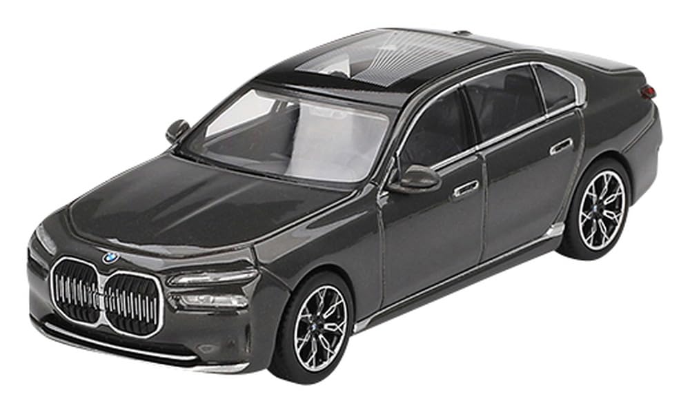 MINI GT scale BMW i7 xDrive60 Dravid Gray Finished Product 1/64 (Left-hand drive)