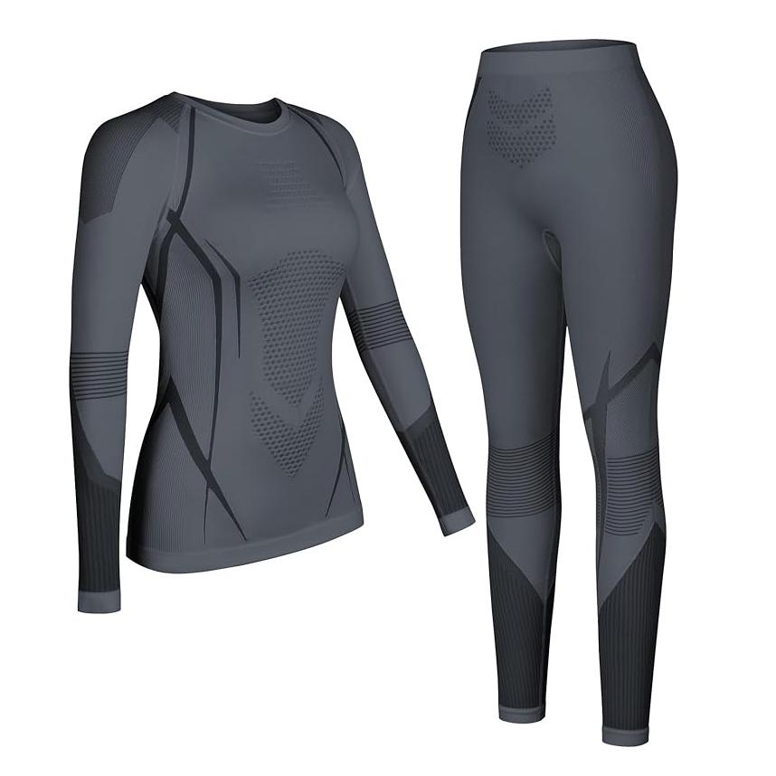 

CHARMLEAKS Thermal Underwear 2 Piece Set for Women Ski Base Layer for Cold Weather Thermal Long John XL