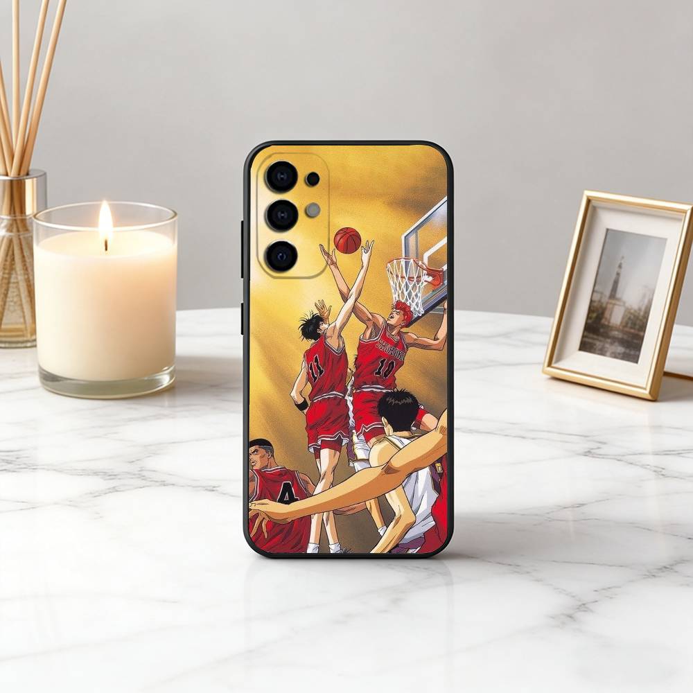 Cute Boys S-Slam-s D-Dunk Phone Case Black Silicone Soft For Samsung S25,S24,S21,S22,S23,S30,Ultra,S20,Plus,Fe,Lite