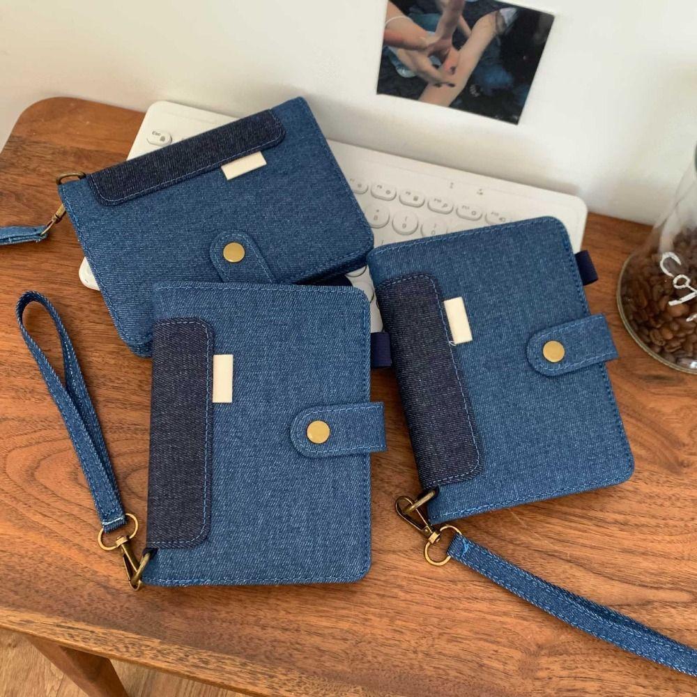 Loose Leaf Binder Notebook A7 Handwritten Diary High-end Retro Denim Notebook Gift