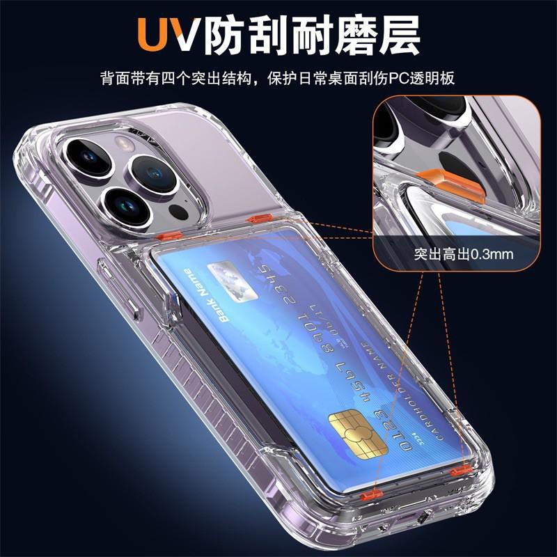 Suitable 14 Transparent Phone Case IHoney13 Clamshell Card Wallet 12Pro Drop Resistance Protective Cover