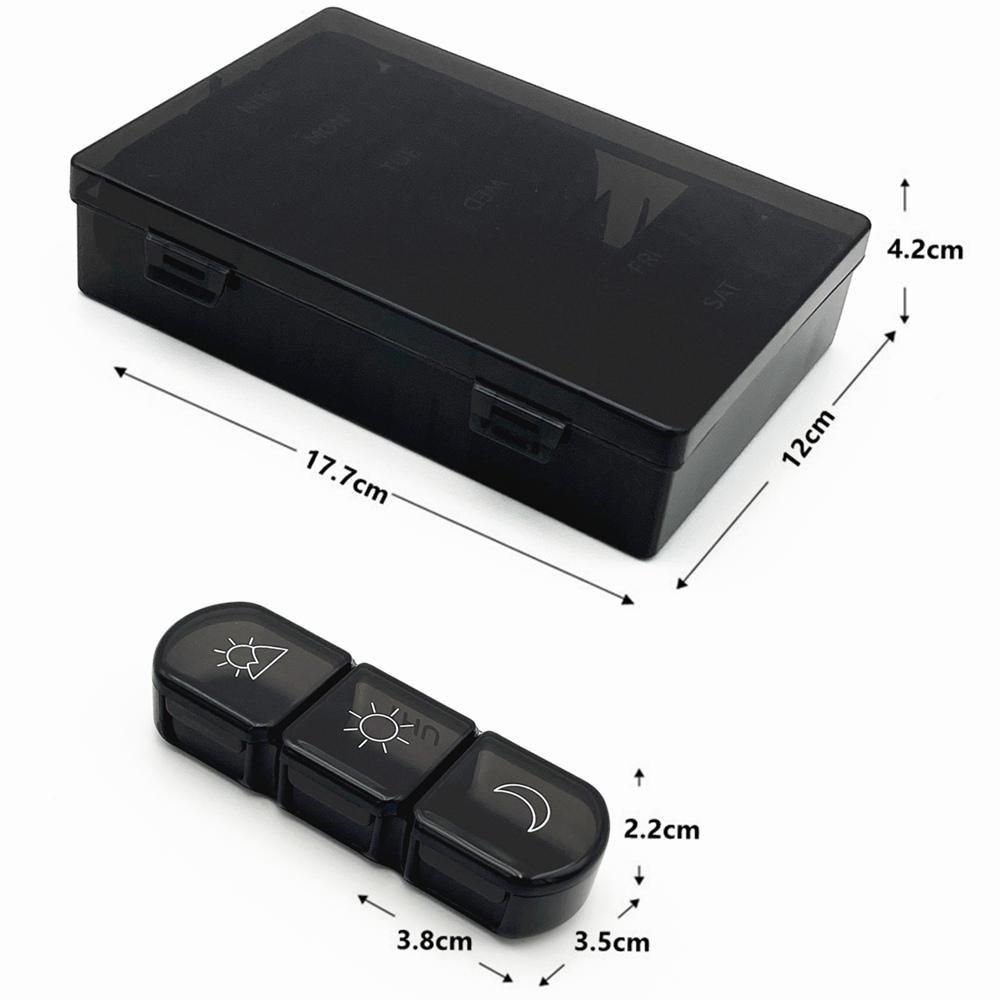 Updated Weekly Pill Organizer Case 7 Days Travel Pill Box Container 3 Times A Day Large Capacity for Vitamins Medicine Fish Oils