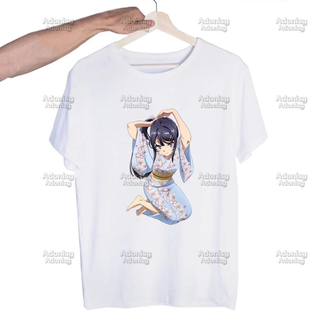 Mai Sakurajima Rascal Does Not Dream of Bunny Girl  Unisex T Shirt New O Neck Cotton T-Shirt Designer Tshirt Tops Tees Shirt