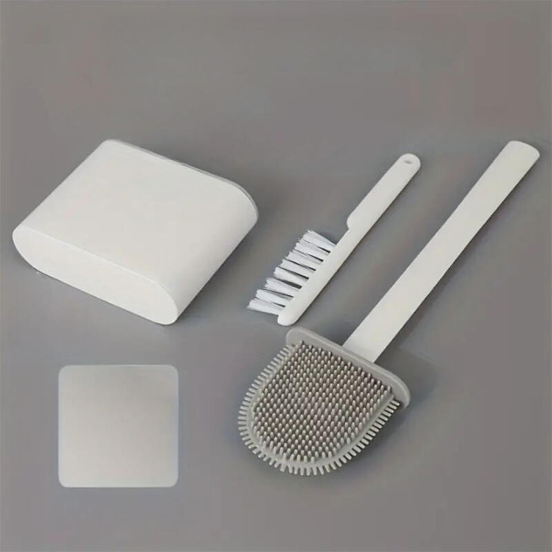 Aufsteckbares Silikon-Toilettenbürsten-Set