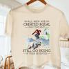 Vintage Ski Humor Shirt for Men Seventies Retro Skier Tee Senior Winter Sports Gif
