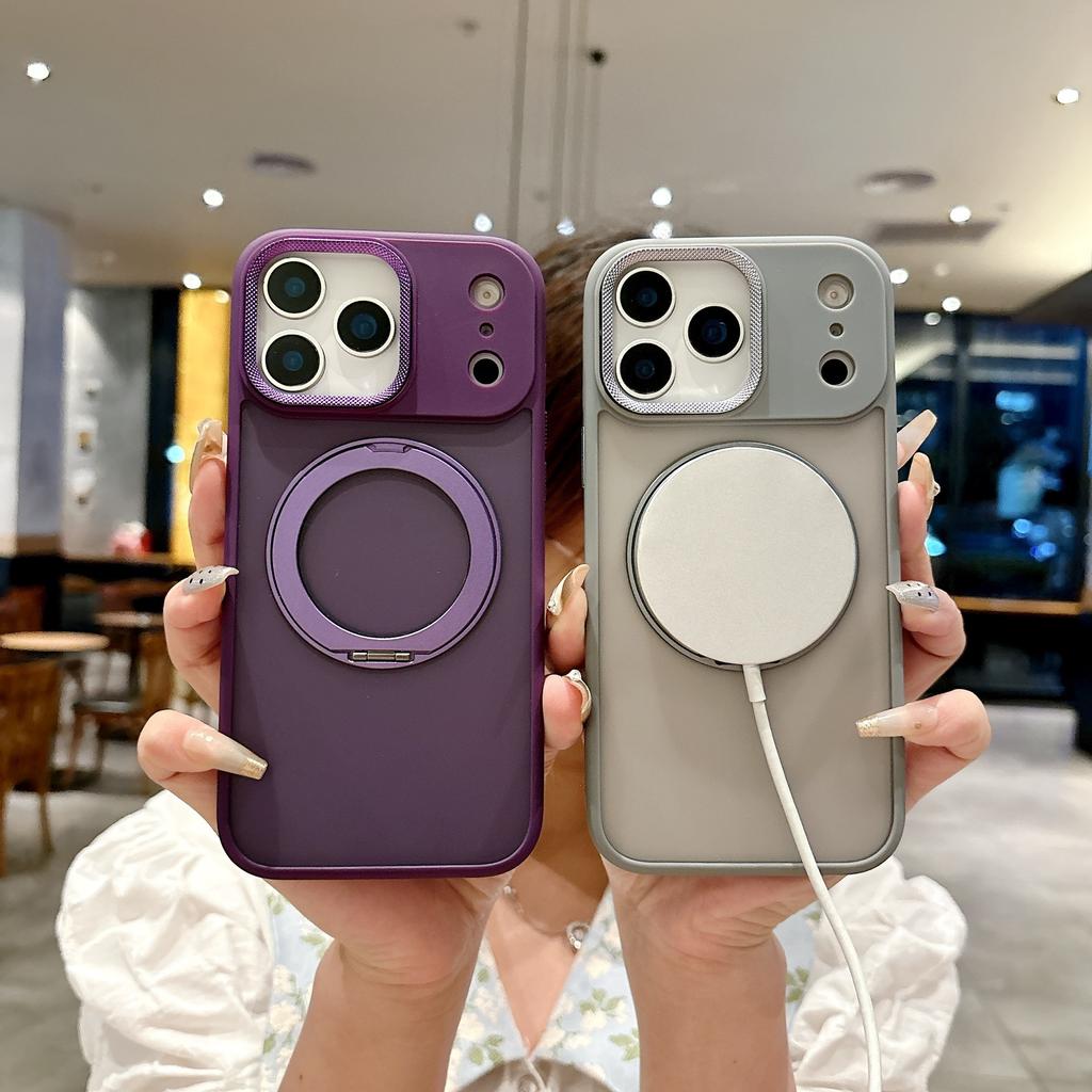Apple 17 Metal 360 Rotating Magnetic Suction Bracket Is Suitable for iPhone16promax Mobile Phone Case 15 Skin Feel