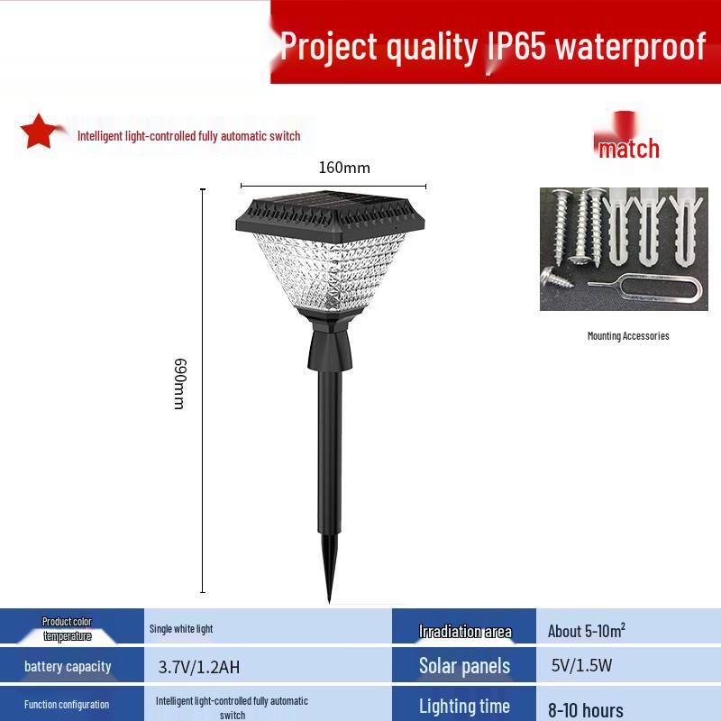 UOSU Solar Powered Outdoor Ground Plug Light