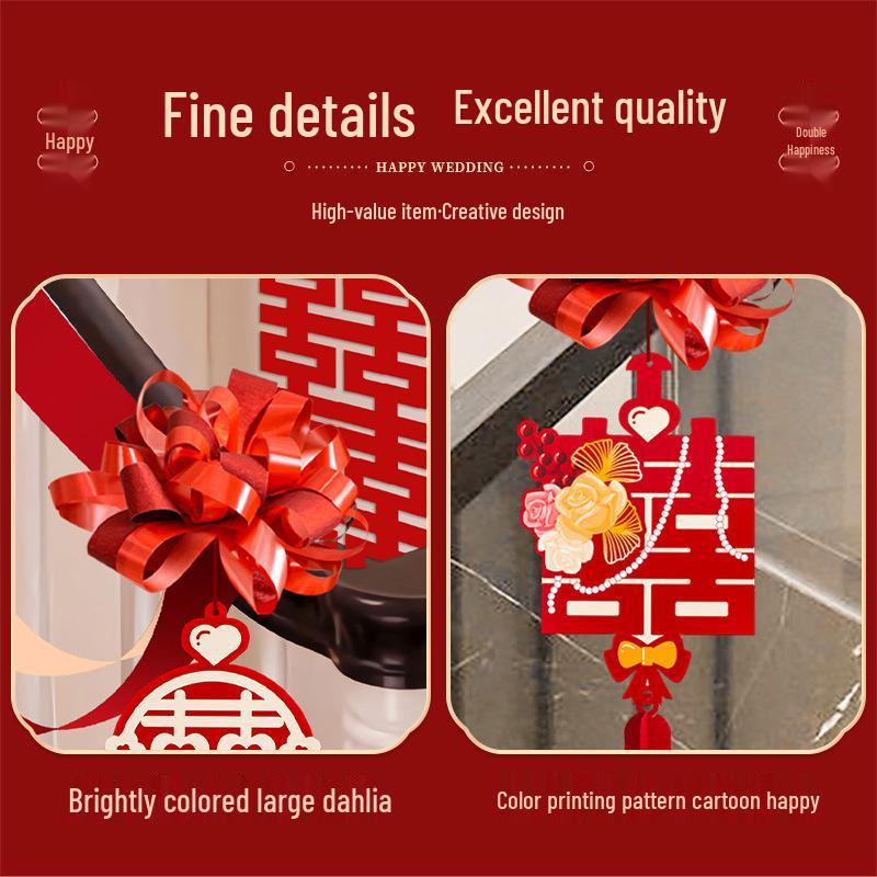 Bridal Stair Railing & Room Decoration Set with Tassel Garland and Ribbon