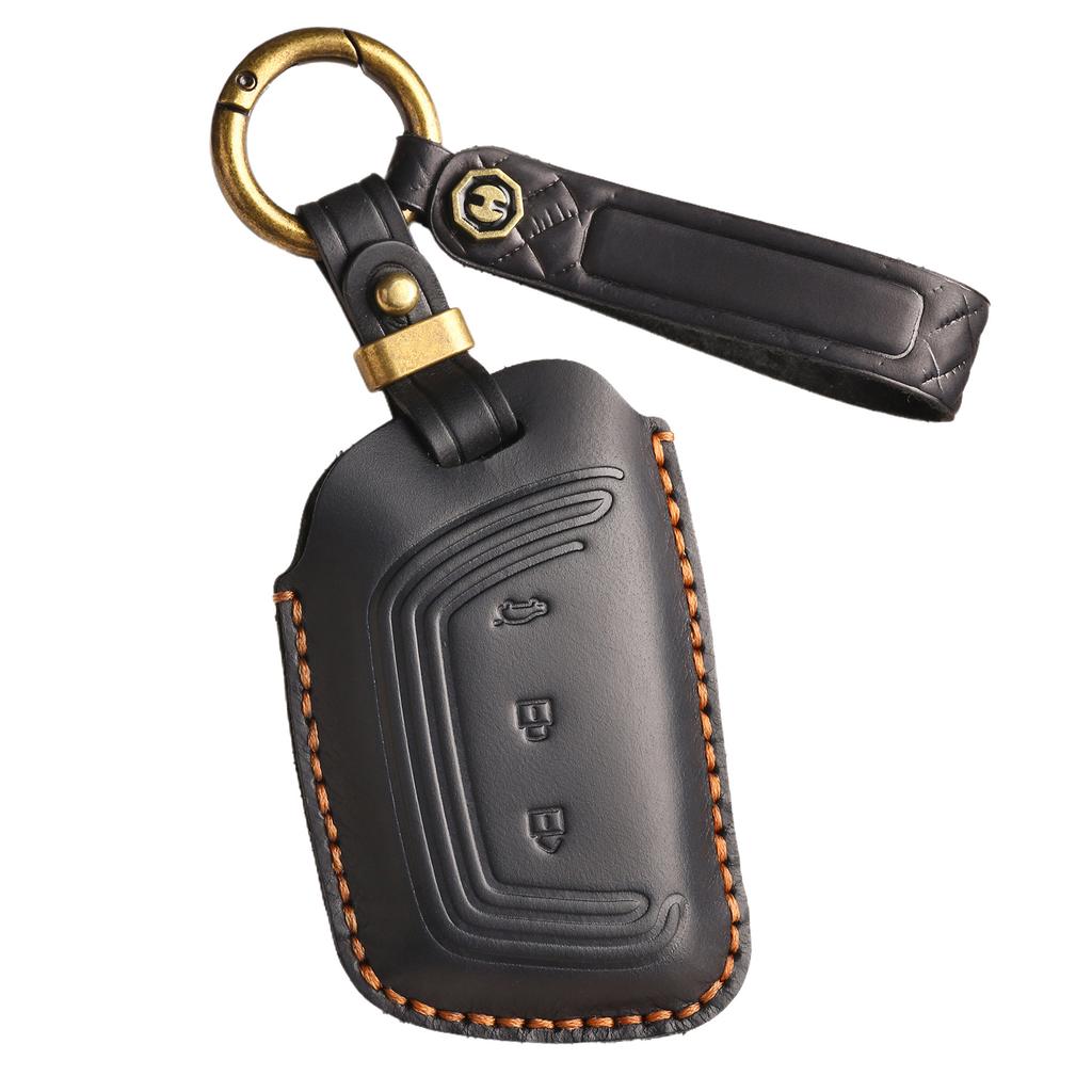 The Retro Key Cover Is Suitable for Baojun's New Rm5rs-5rc6rs3 Wuling Hongguang Mini Ev Leather Protection Bag.