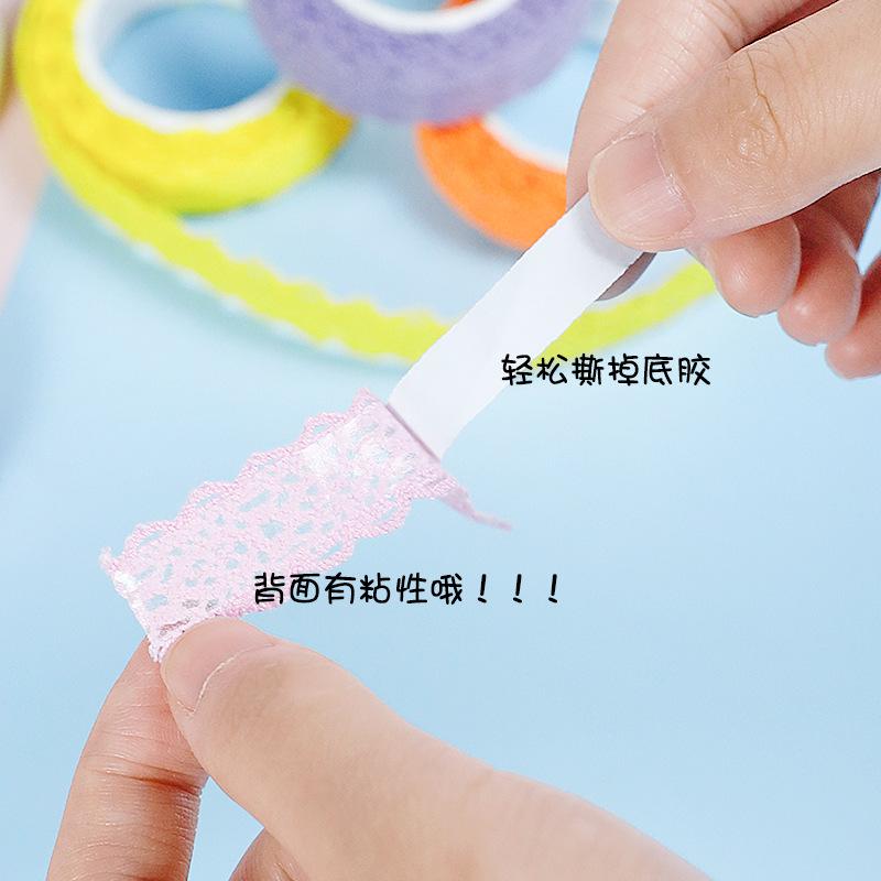 1.7m decorative lace tape — hollow, delicate lace design; ideal for scrapbooking layouts, custom lettering, gift wrapping