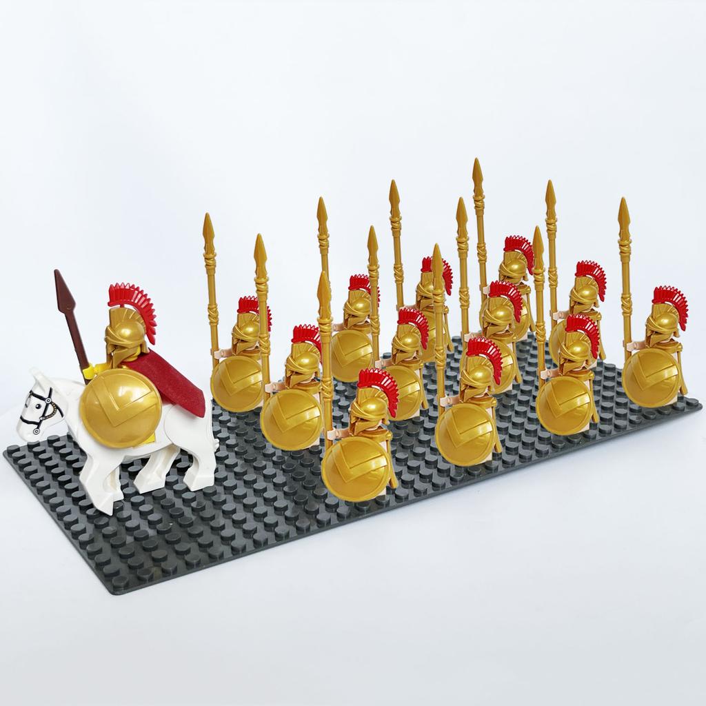 13pcs Teutonic Roman Templaer Knights Hospitaller Spartacus Army Solider Minifig Building Block Toys for Kids