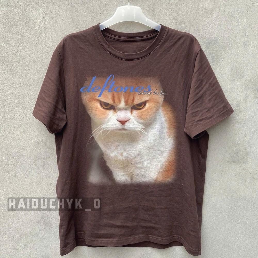 Deftones Around The Fur orange cat Unisex Russet T-shirt Size S-5XL Unisex T-Shirt S