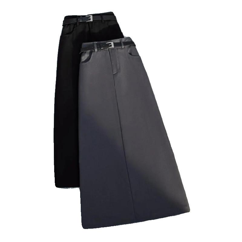 High Waist Slim Fit Pleated Skirt With Zipper For Streetwear And Casual Wear