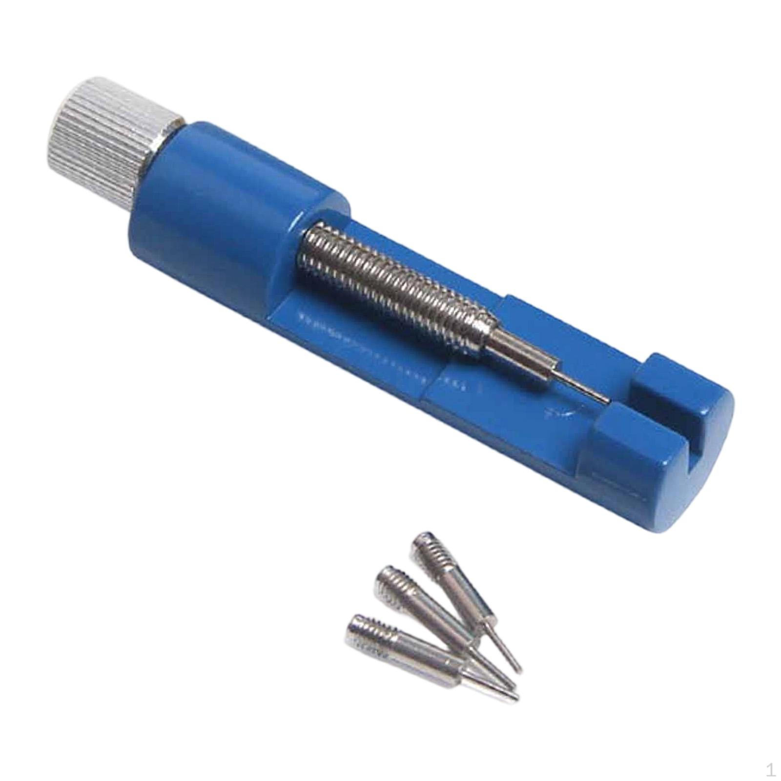 Инструмент для удаления звеньев часового ремешка Съемник ремешка Обслуживание для регулировки браслета синий