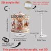 Go Round Ornament 2D Traditional Flat Collectible Christmas Decoration Merry Go Round Party Decor For Window Festival Party