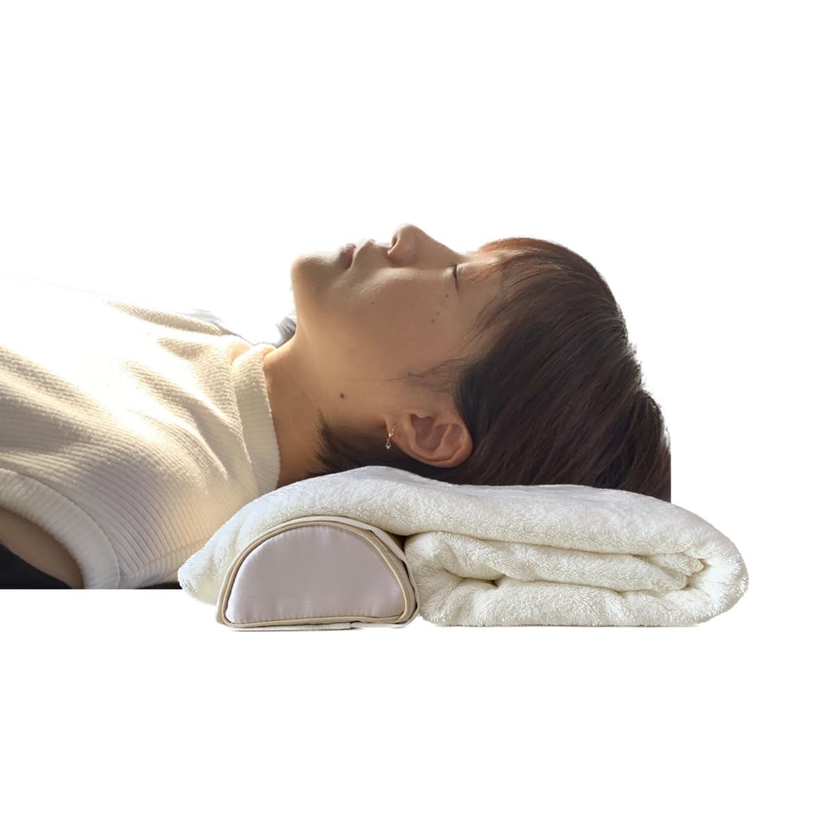 

[Supervised by a neck-specialized chiropractic clinic] Towel pillow core Stable structure that firmly supports and resists collapsing Towel pillow