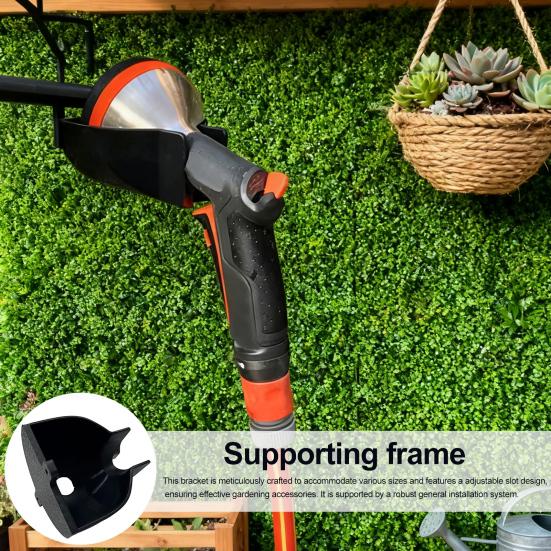 Wall Mount Garden Hose Nozzle Holder 3D Printed Universal Sprayer Bracket Outdoor Hose Hanger for Garden Yard Irrigation Patio