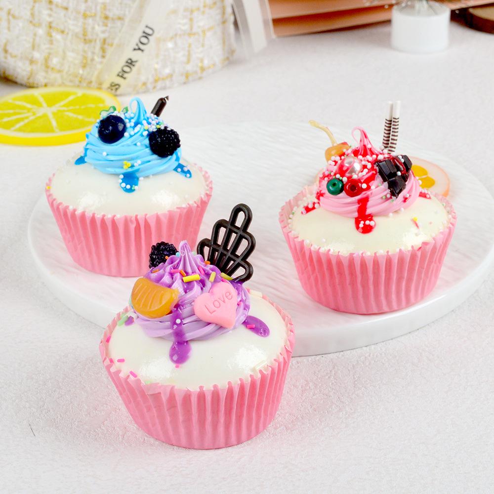 

Simulated Candy Color Cream Cupcake Model for Photography Props