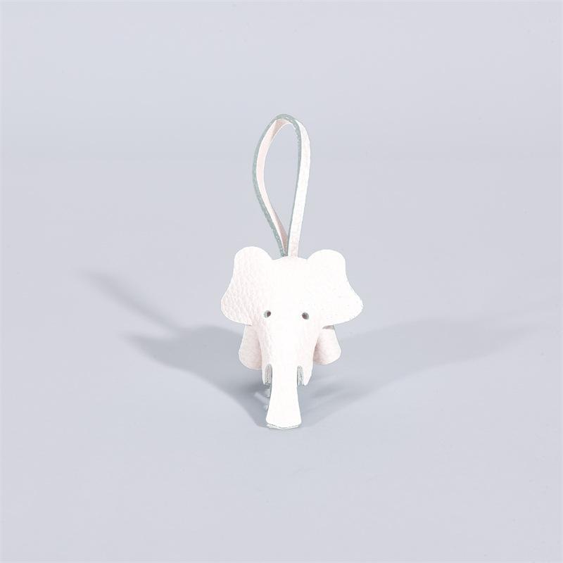 Cute Elephant Keychain Women'S Exquisite Bag Pendant Creative Pu Leather Car Keyring Hand Rope Bag Charm Jewelry Accessory Gifts
