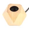 Wooden Diamond Lamp Base E26 Socket Modern Small Wood Table Lamp Base for Home Decor