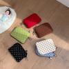 New Cute Polka Dot Coin Change Bag Fabric Zipper Key Storage Bag Mini Pendant Decorative Small Bag