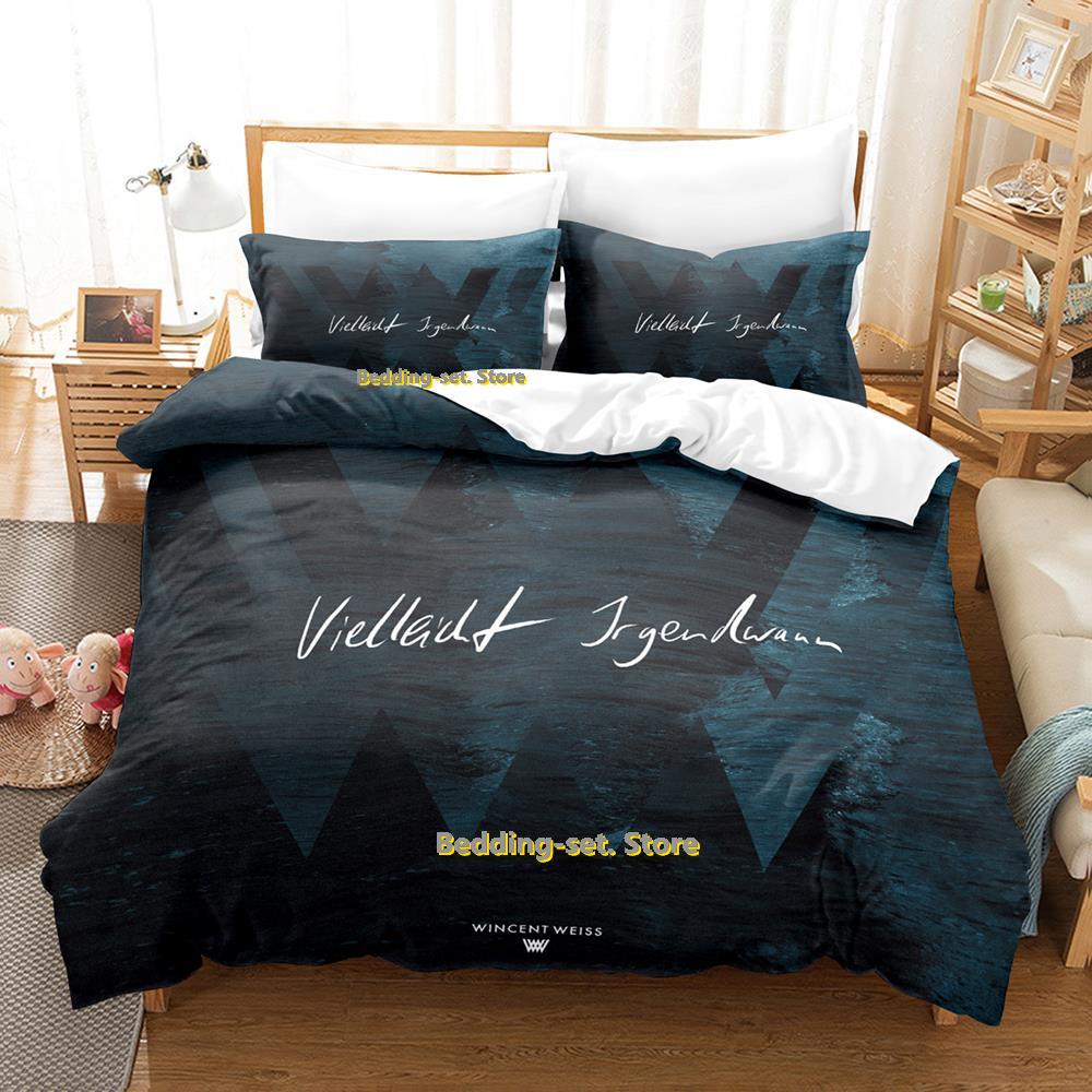 

Wincent Weiss Bedding Set Single Twin Full Queen King Size Bed Set Adult Kid Bedroom Three-Piece Suits Print Anime Bed Shee EU Single(135*200cm)3pcs