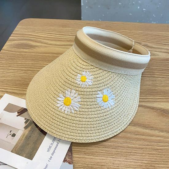 Women's Summer Straw Sun Hat - Duckbill Cap for Travel and Beach