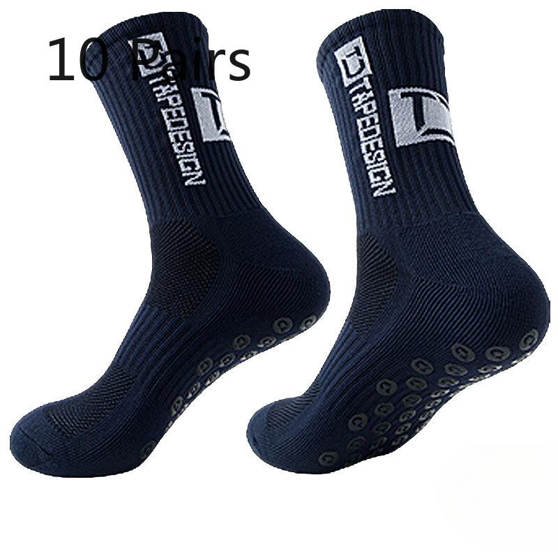 

10 пар мужских весенне-осенних носков для спорта, баскетбола, футбола, с нескользящей подошвой, амортизирующих, с махровым низом 10 Pairs