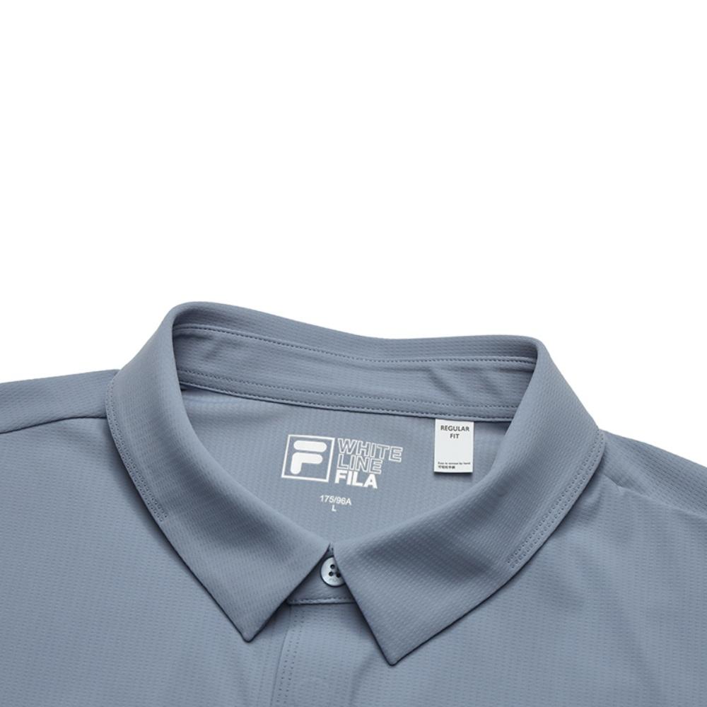 New FILA WHITE Polo Shirt Men's Polar Ice Blue F11M523110F-BU