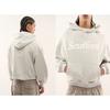 Felpa con cappuccio oversize unisex con stampa di lettere vestibilità ampia pullover casual autunno