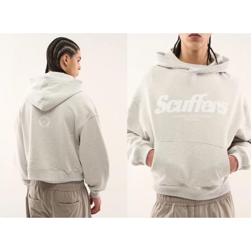 Felpa con cappuccio oversize unisex con stampa di lettere vestibilità ampia pullover casual autunno