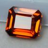 7.65 Carat Natural Stunning Orange Sapphire CERTIFIED Emerald Cut Loose Gemstone A-4215