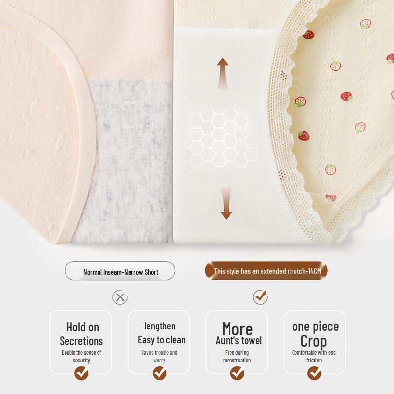 Urban Beauty Women's Pure Cotton Antibacterial Briefs 3-Pack