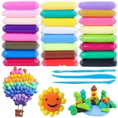 Eclet (Pack Of 12) Air Dry Clay, Colorful Children Soft Clay, Creative Art Crafts, Gifts For Kids-Multi Color. Non-Toxic