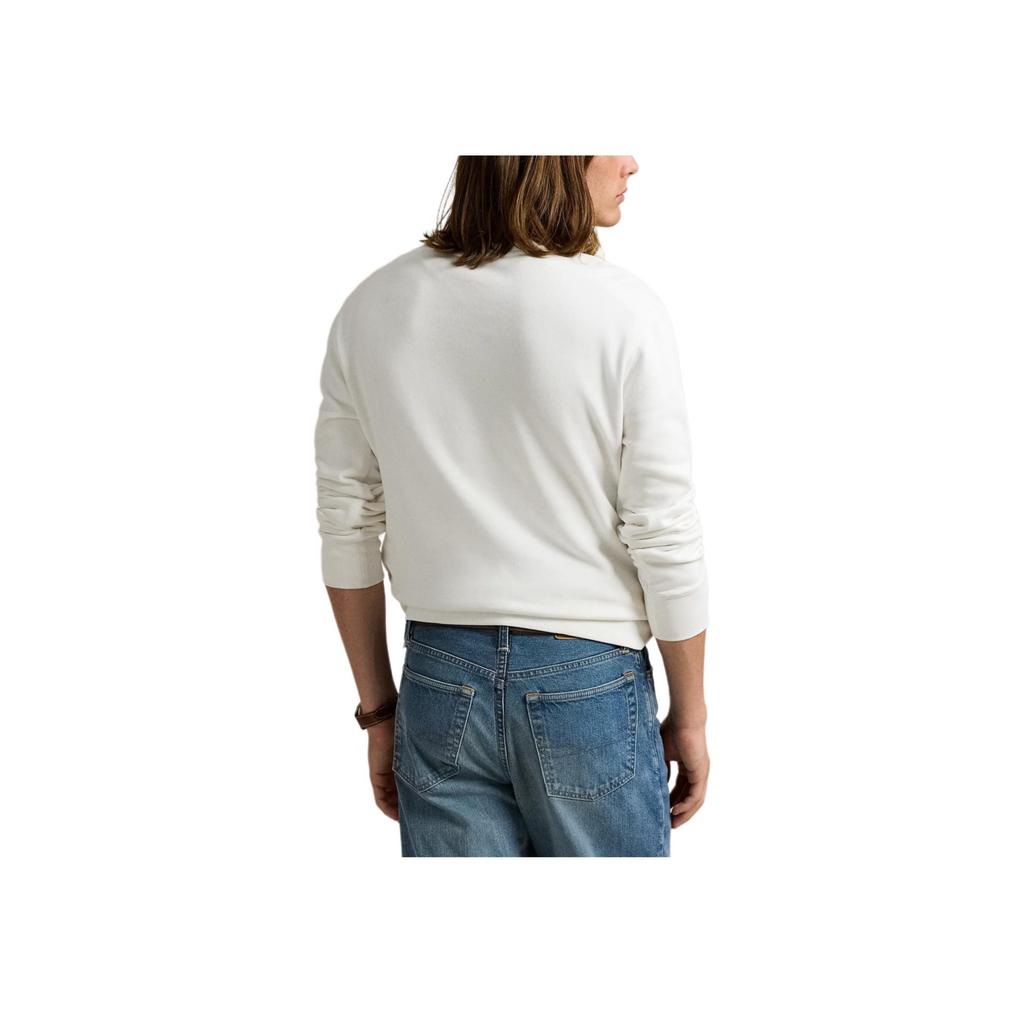 Polo Ralph Lauren Letter Bear Print Long Sleeve T-Shirt Men Tops White 710953718-004