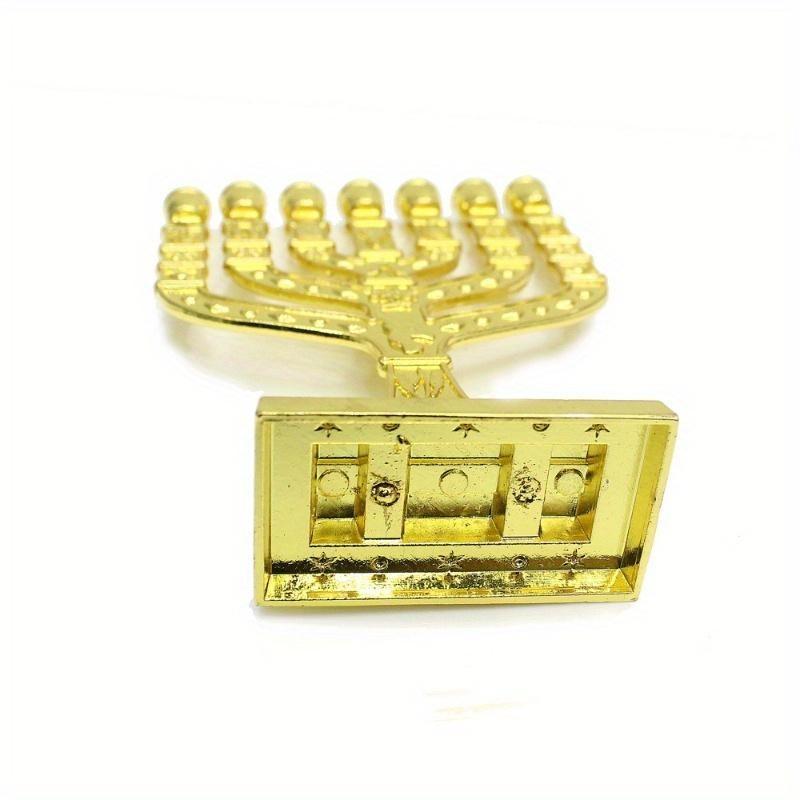 Elegant 7 Branch Menorah Candle-holders for Hanukkah Celebrations