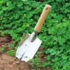 Garden Hand Trowel Heavy Duty Polished Stainless Steel Garden Shovel with Wooden Handle Digging Transplanting Shovel
