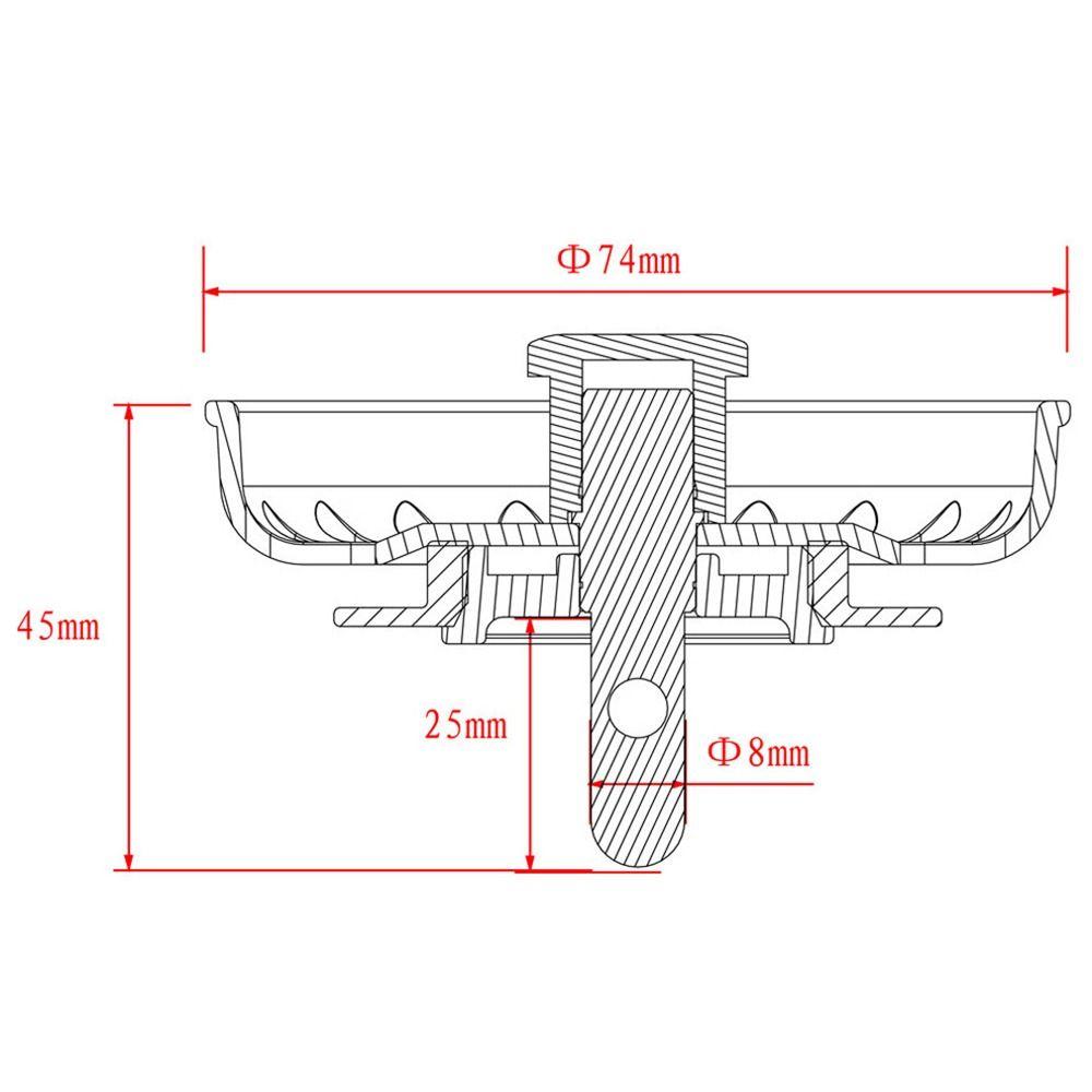 1Pcs 74mm Diameter Drainage Filter For Kitchen Bathroom Sink Plug Durable Sink Strainer