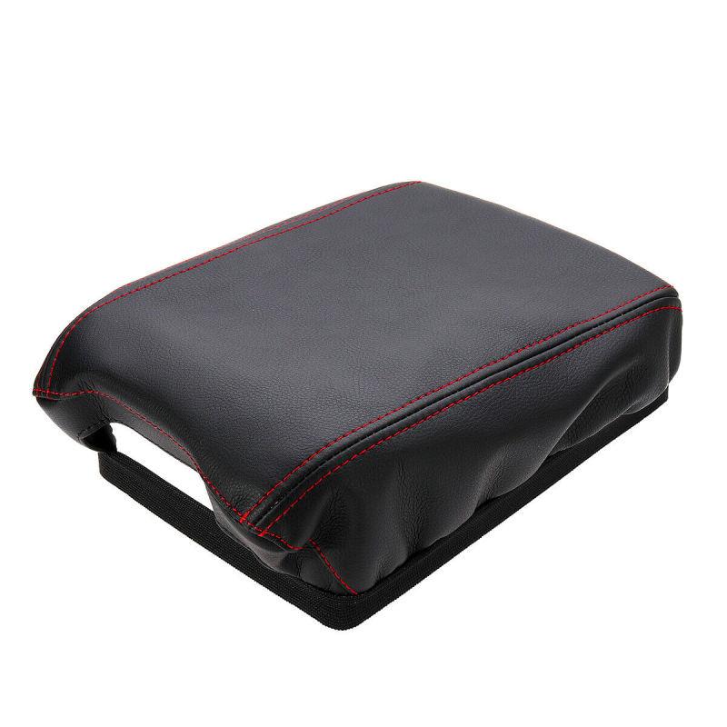 Leather Center Armrest Box Surface Cover Red For Honda CRV 2017- 2018