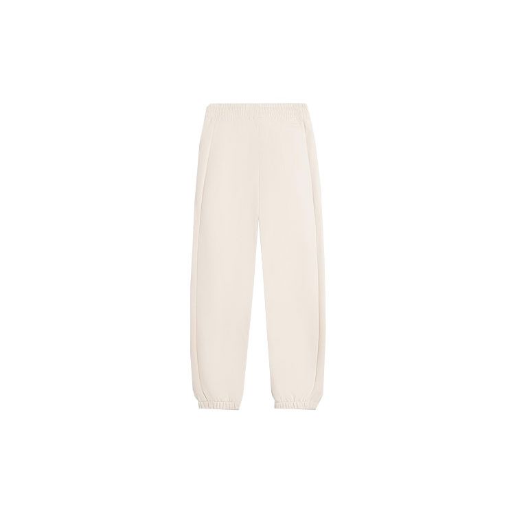 Li Ning Sports Lifestyle Series Casual Tapered Knit Joggers Women Joggers Swan-White AKLU868-2