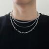 Enkelt och mångsidigt personligt trendigt hiphop-halsband i flera lager, set om tre delar