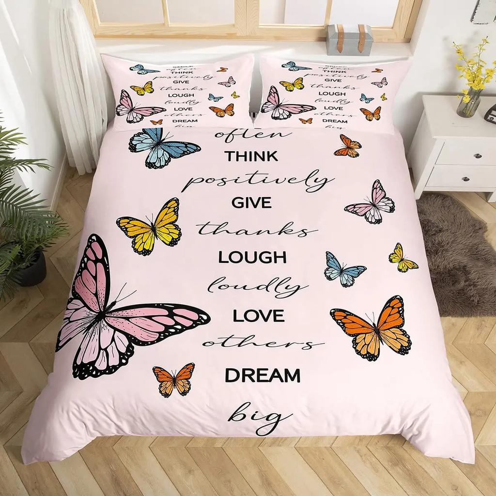 Kołdra z motywem afrykańskim dla dziewcząt, kwiatowa, z inspirującymi cytatami, pościel dla dzieci, nastolatków, dekoracja pokoju dziewczynki, uroczy prezent w stylu vintage dla dziewcząt