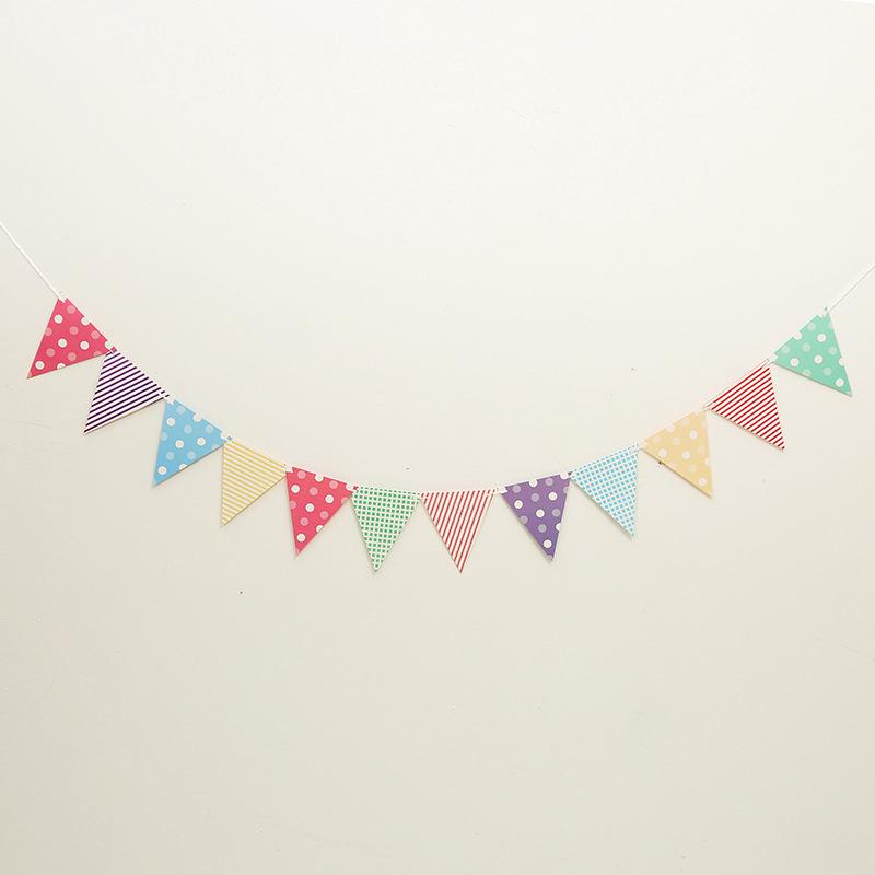 Barevné vlaječky vánoční narozeninová svatební závěsná bannerová párty pro domácí dekoraci