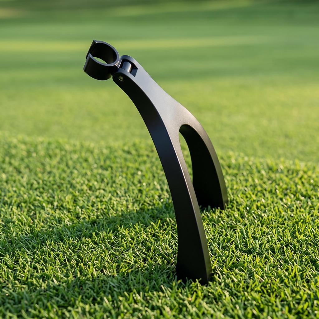 Compact Golf Club Support Stand | Holder with top fastener, Vertical,