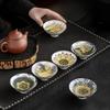 Blue And White Porcelain Teacups 10 Pcs Set Ceramic Vintage Cone Kung Fu Tea Tasting Bowls Gift Set For Tea Lovers With Gift Box